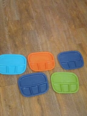 Packerware Set of 5 Colorful Divided Nesting Trays